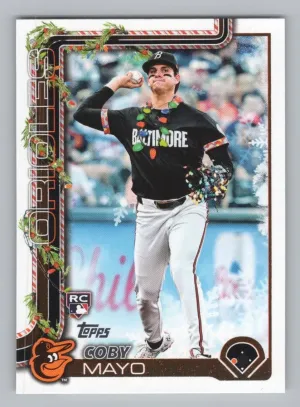 Coby Mayo Rookie Christmas Lights Necklace 2025 Topps Holiday Baltimore Orioles
