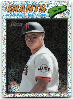 Rafael Devers 2026 Topps Heritage Chrome Silver Sparkle Refractors