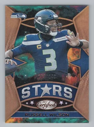 Russell Wilson 2021 Panini Certified Stars Mirror Bronze #/249 Seattle Seahawks