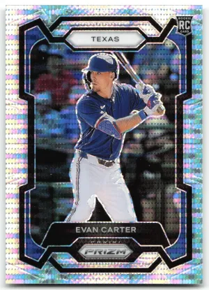 Evan Carter Rookie 2024 Panini Prizm Pulsar Prizms #/499 Texas Rangers
