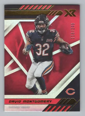 David Montgomery 2020 Panini XR Red #/249 Chicago Bears