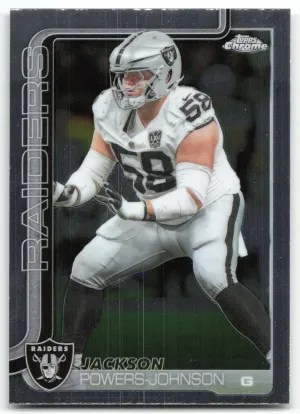 Jackson Powers-Johnson 2025 Topps Chrome Las Vegas Raiders