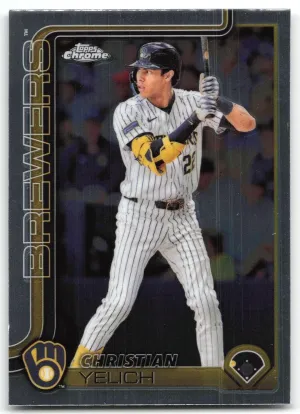 Christian Yelich 2025 Topps Chrome Milwaukee Brewers