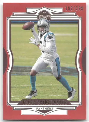 Teddy Bridgewater 2021 Panini Legacy Red #/299 Carolina Panthers