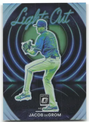 Jacob deGrom 2022 Donruss Optic Lights Out Holo Prizm New York Mets