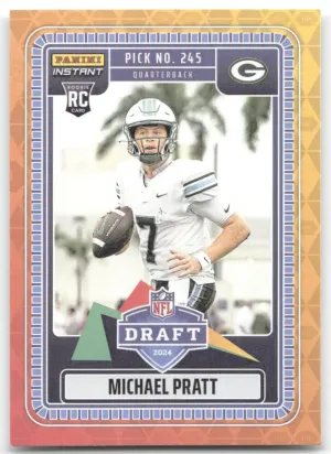 Michael Pratt Rookie 2024 Panini Instant NFL Draft Night Green Bay Packers