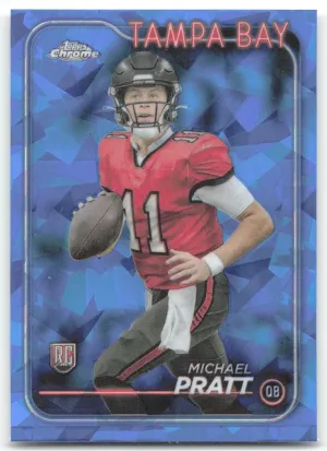 Michael Pratt Rookie 2024 Topps Chrome Sapphire Edition Tampa Bay Buccaneers