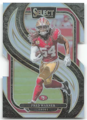 Fred Warner 2024 Panini Select Silver Prizm Die Cut 49ers