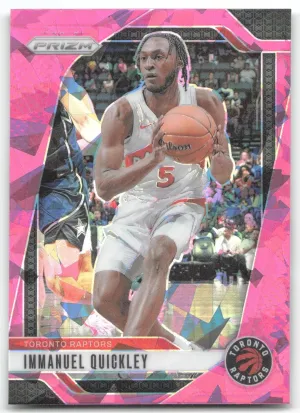 Immanuel Quickley 2024-25 Panini Prizm Prizms Pink Ice Toronto Raptors