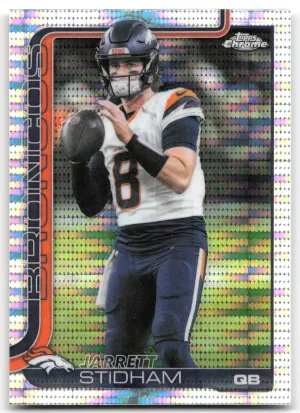 Jarrett Stidham 2025 Topps Chrome Pulsar Refractor Broncos