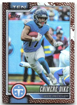 Chimere Dike 2026 Topps Flagship Football Leather Tennessee Titans