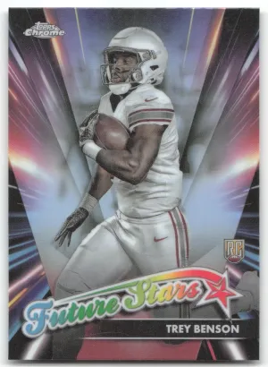 Trey Benson 2024 Topps Chrome Future Stars Refractor Arizona Cardinals