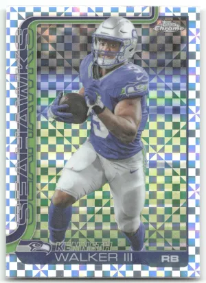 Kenneth Walker III 2025 Topps Chrome X-Fractor Seahawks
