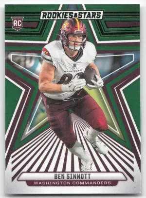 Ben Sinnott 2024 Panini Rookies & Stars Green Washington Commanders