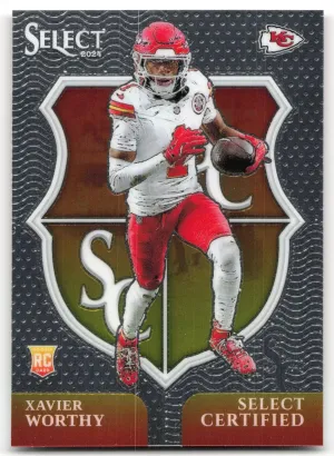 Xavier Worthy 2024 Panini Select Select Certified Rookies Kansas City Chiefs