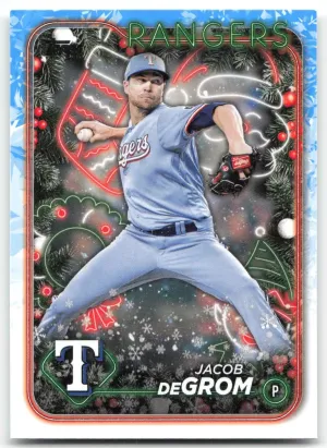 Jacob deGrom 2024 Topps Holiday Texas Rangers