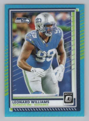 Leonard Williams 2025 Donruss Optic Aqua #/349 Seattle Seahawks