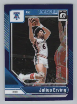Julius Erving 2024-25 Donruss Optic Purple Philadelphia 76ers