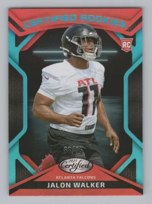Jalon Walker Rookie 2025 Panini Certified Certified Rookies Mirror Teal #/75