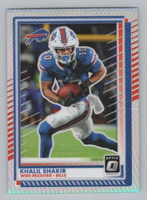 Khalil Shakir 2025 Donruss Optic Holo Buffalo Bills