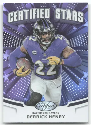 Derrick Henry 2025 Panini Certified Certified Stars Baltimore Ravens