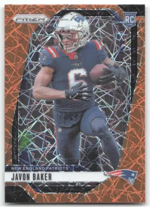 Javon Baker RC 2024 Panini Prizm Lazer Patriots