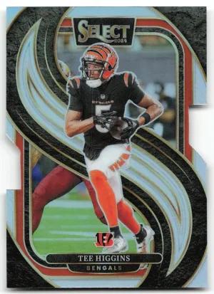 Tee Higgins 2024 Panini Select Silver Prizm Die Cut Cincinnati Bengals