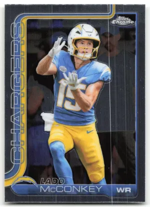 Ladd McConkey 2025 Topps Chrome Los Angeles Chargers