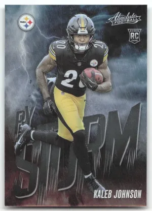 Kaleb Johnson 2025 Panini Absolute By Storm Pittsburgh Steelers