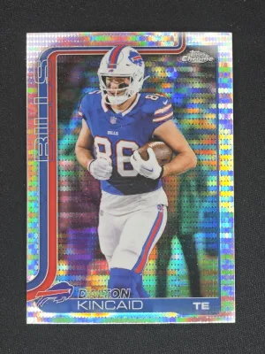 Dalton Kincaid 2025 Topps Chrome Pulsar Refractor Buffalo Bills