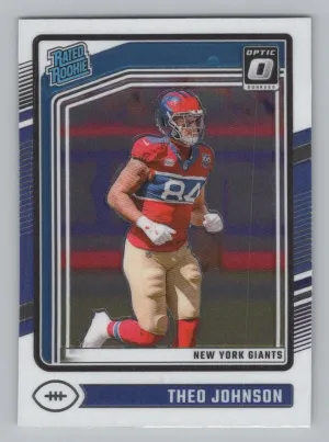 Theo Johnson Rookie 2024 Donruss Optic New York Giants