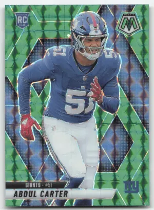 Abdul Carter Rookie 2025 Panini Mosaic Mosaic Green New York Giants
