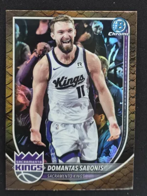 Domantas Sabonis 2025-26 Bowman Chrome Reptilian Refractor Sacramento Kings