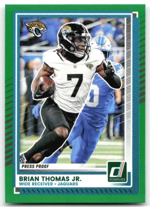 Brian Thomas Jr. 2025 Donruss Press Proofs Green Jaguars