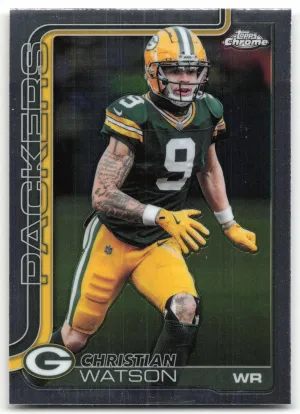 Christian Watson 2025 Topps Chrome Green Bay Packers