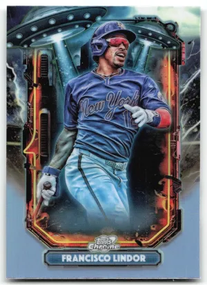 Francisco Lindor 2025 Topps Chrome Cosmic Extraterrestrial Talent Mets