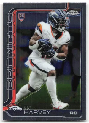 RJ Harvey Rookie 2025 Topps Chrome Denver Broncos