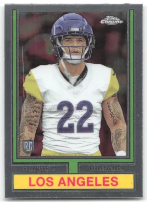 Blake Corum Rookie 2024 Topps Chrome 1974 Topps Football Los Angeles Rams