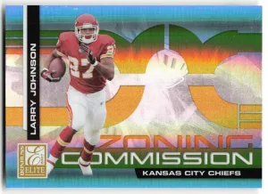 Larry Johnson 2007 Donruss Elite Zoning Commission Gold #/1000 Chiefs