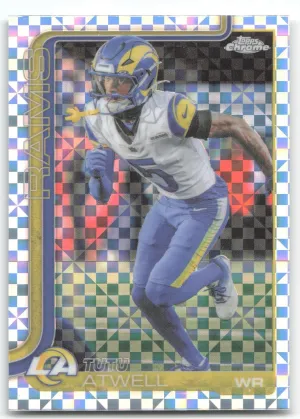 Tutu Atwell 2025 Topps Chrome X-Fractor Rams