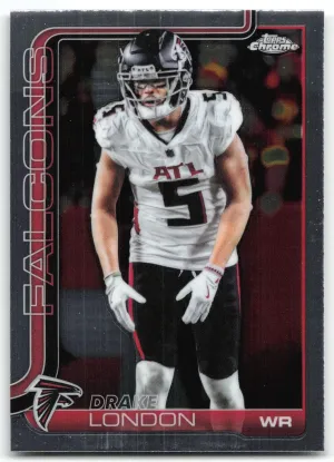 Drake London 2025 Topps Chrome Atlanta Falcons