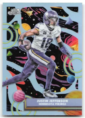Justin Jefferson 2025 Topps Chrome Cosmic Refractor Minnesota Vikings