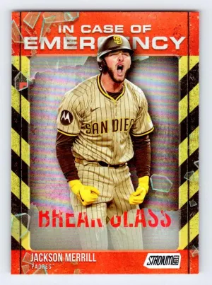 Jackson Merrill 2025 Stadium Club In Case of Emergency Padres