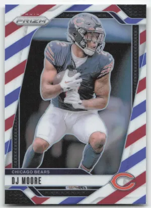 DJ Moore 2024 Panini Prizm Red White and Blue Chicago Bears