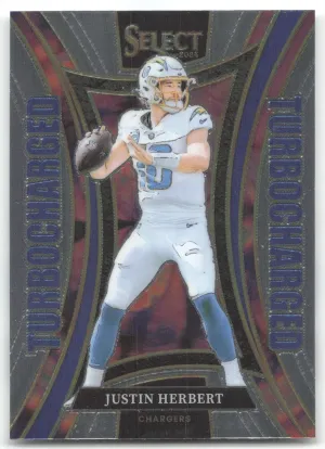 Justin Herbert 2024 Panini Select Turbocharged Los Angeles Chargers