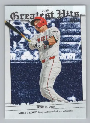 Mike Trout 2026 Topps 2025 Greatest Hits Los Angeles Angels