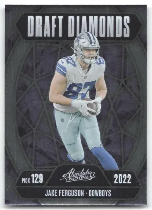 Jake Ferguson 2025 Panini Absolute Draft Diamonds Dallas Cowboys