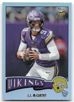 J.J. McCarthy 2025 Topps Chrome 1975 Topps Refractor Minnesota Vikings