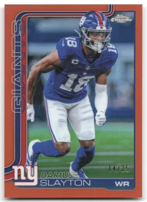 Darius Slayton 2025 Topps Chrome True Orange Refractor #/25 Giants