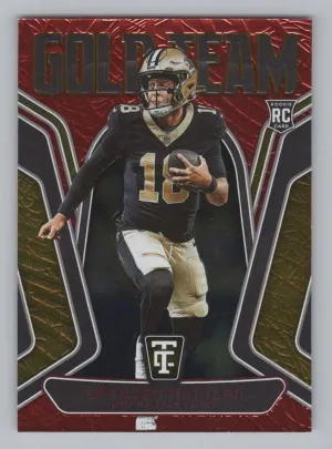 Spencer Rattler 2024 Panini Totally Certified Gold Team Mirror Red #/249 Saints